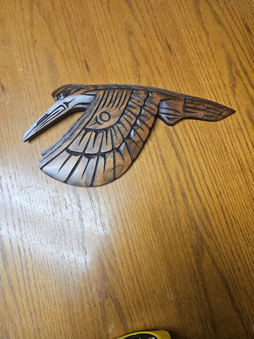 Marvin Harley Haida Hummingbird Wooden Carving
